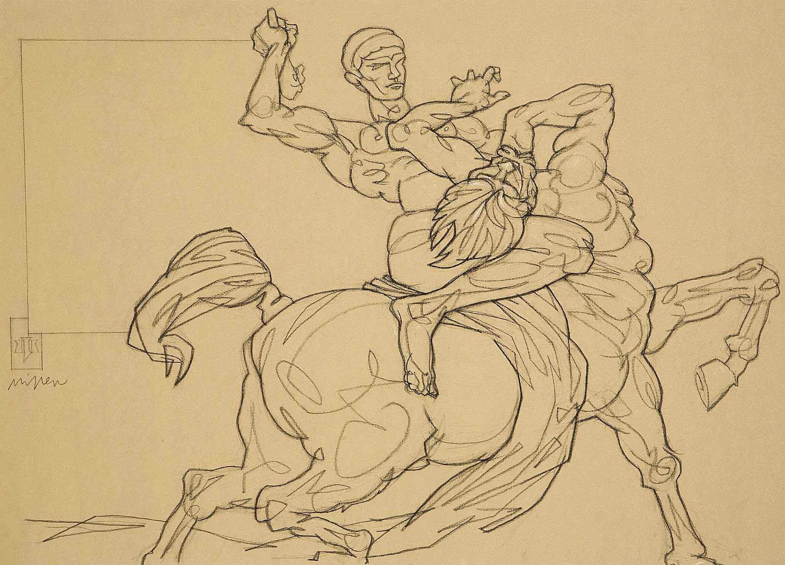 “Theseus Battling the Centaur (after A.-L. Bayre)” (2010)